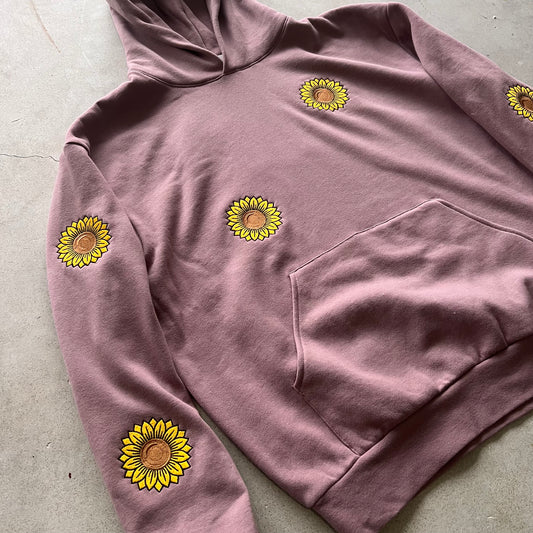 Sunflower embroidered Hoodie
