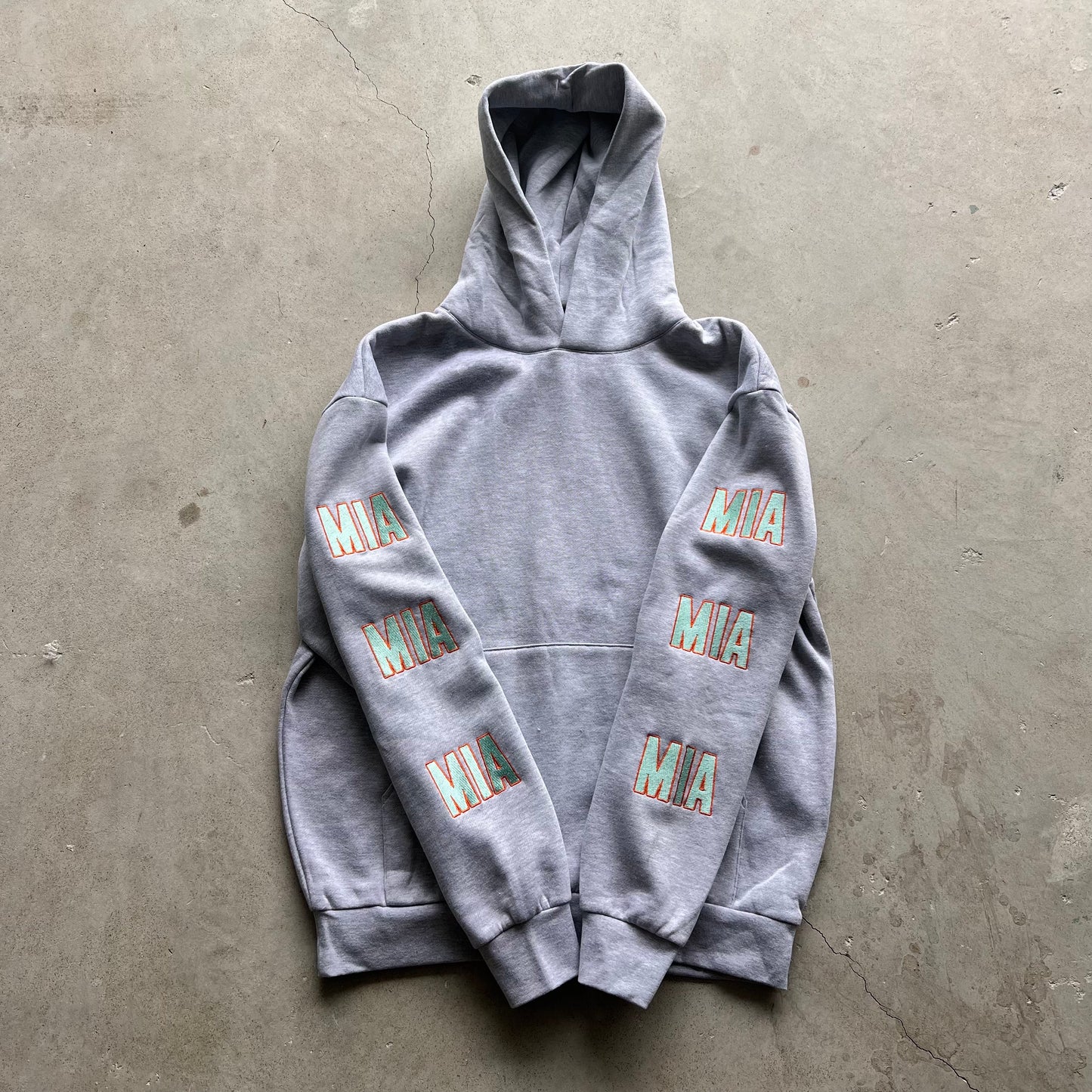 MIA Miami Hoodie embroidered - Gray