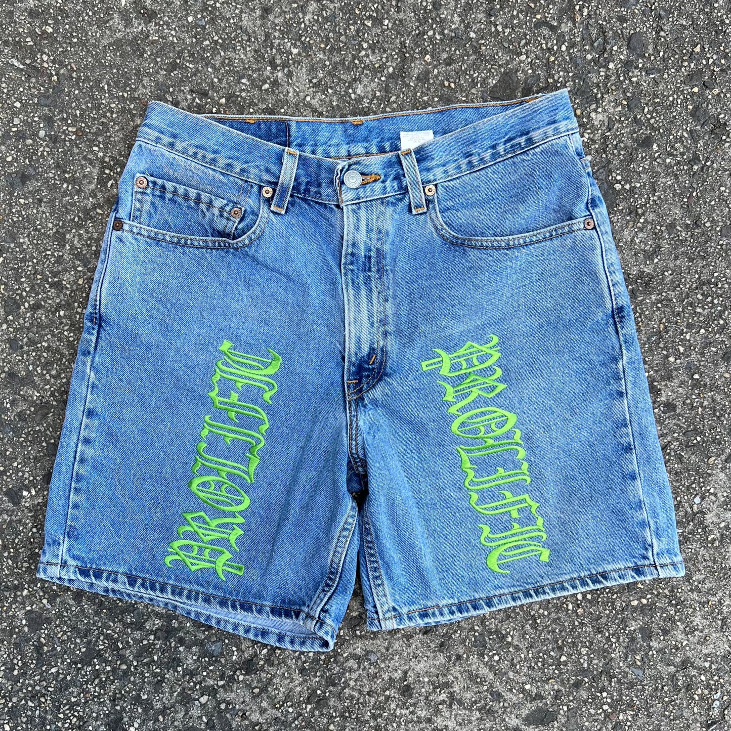 Prolific Embrodiered Denim Shorts