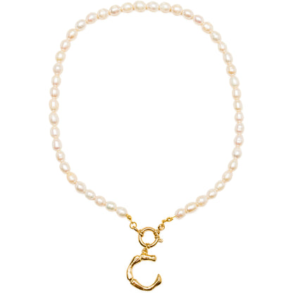 Initials Pearl Necklace