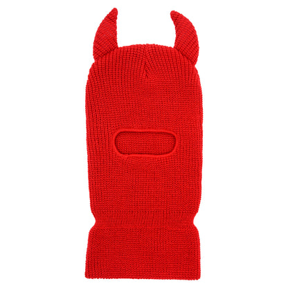 Horns Ski Mask - Red