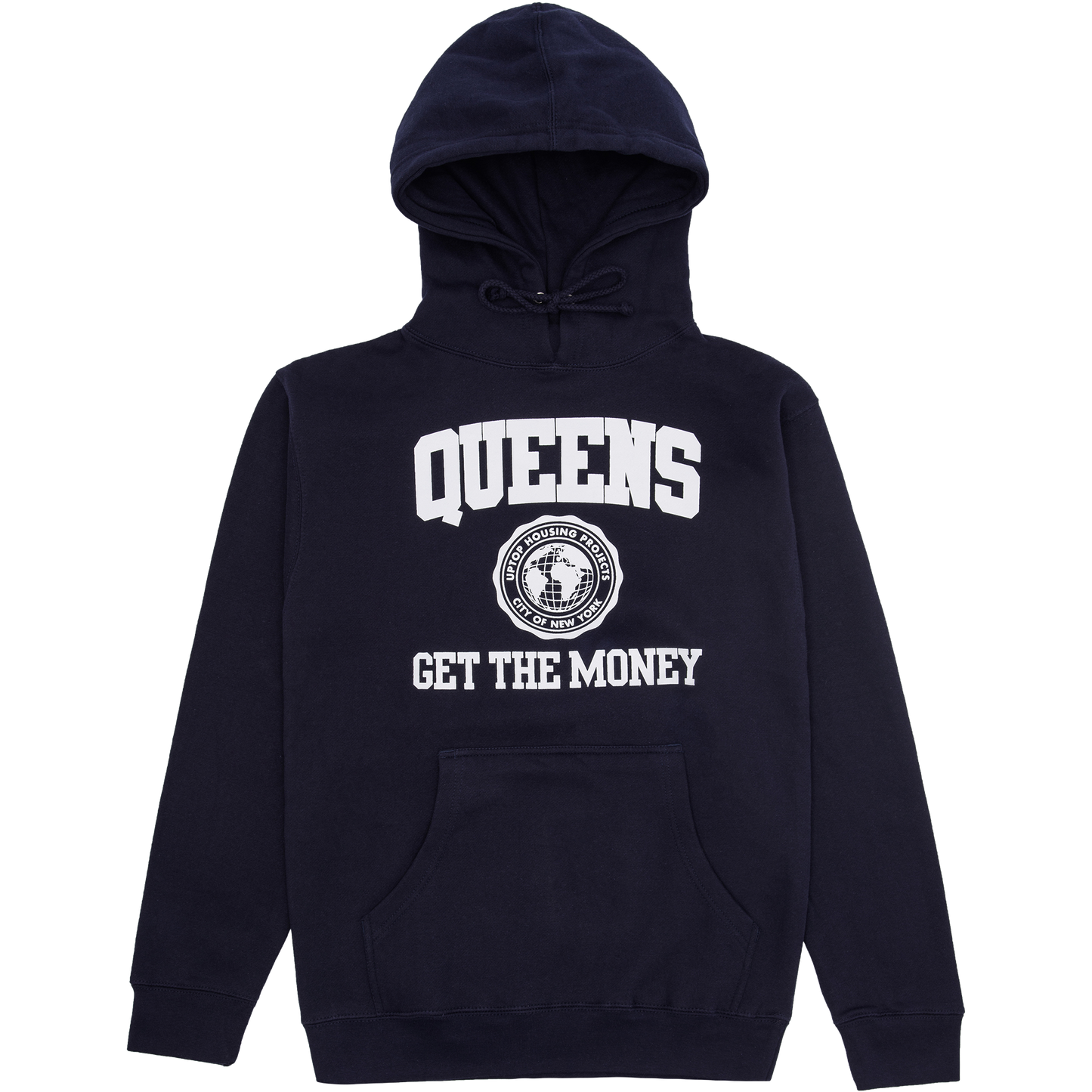 Queens Get The Money College Hoodie - Navy