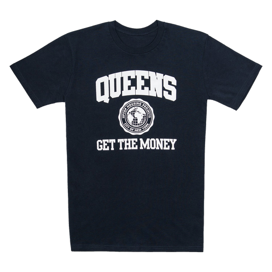 Queens Get The Money College Tee - Navy